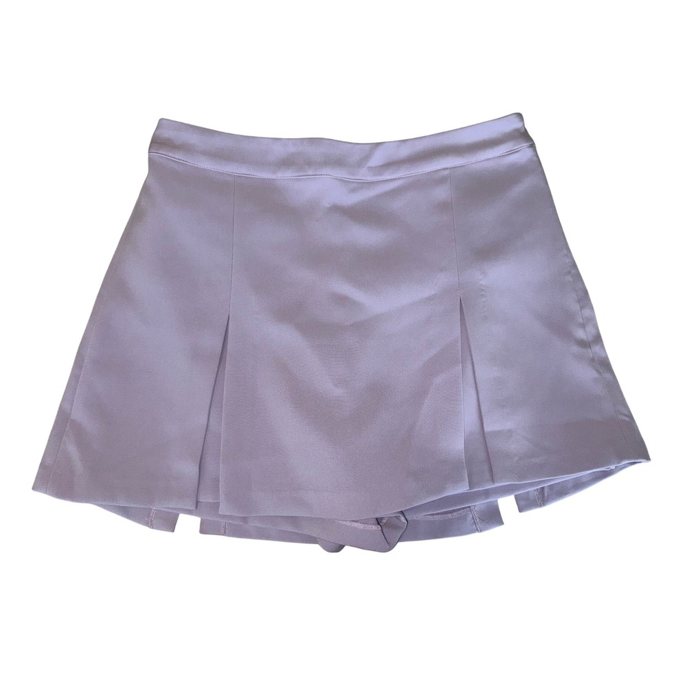 Endless Rose Piper Skort Women Lilac Pleated Mini Skort Size Large - Picture 2 of 7